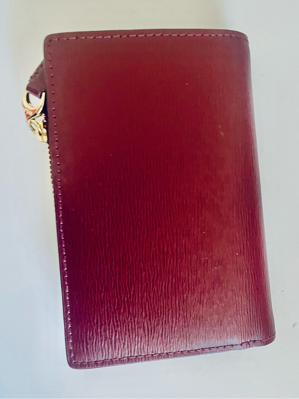 Ralph Lauren Wine Leather Wallet with Gold Hardware - Picture 6 of 6